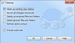 TortoiseSVN.:Clean up working copy status